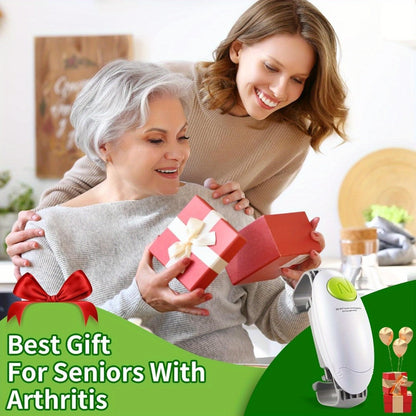 Electric Jar Opener One Touch Automatic – High Torque Battery Operated Jar Lid Opener for Seniors, Arthritis, Weak Hands, Women & Chefs | Hands-Free Kitchen Gadget Gift