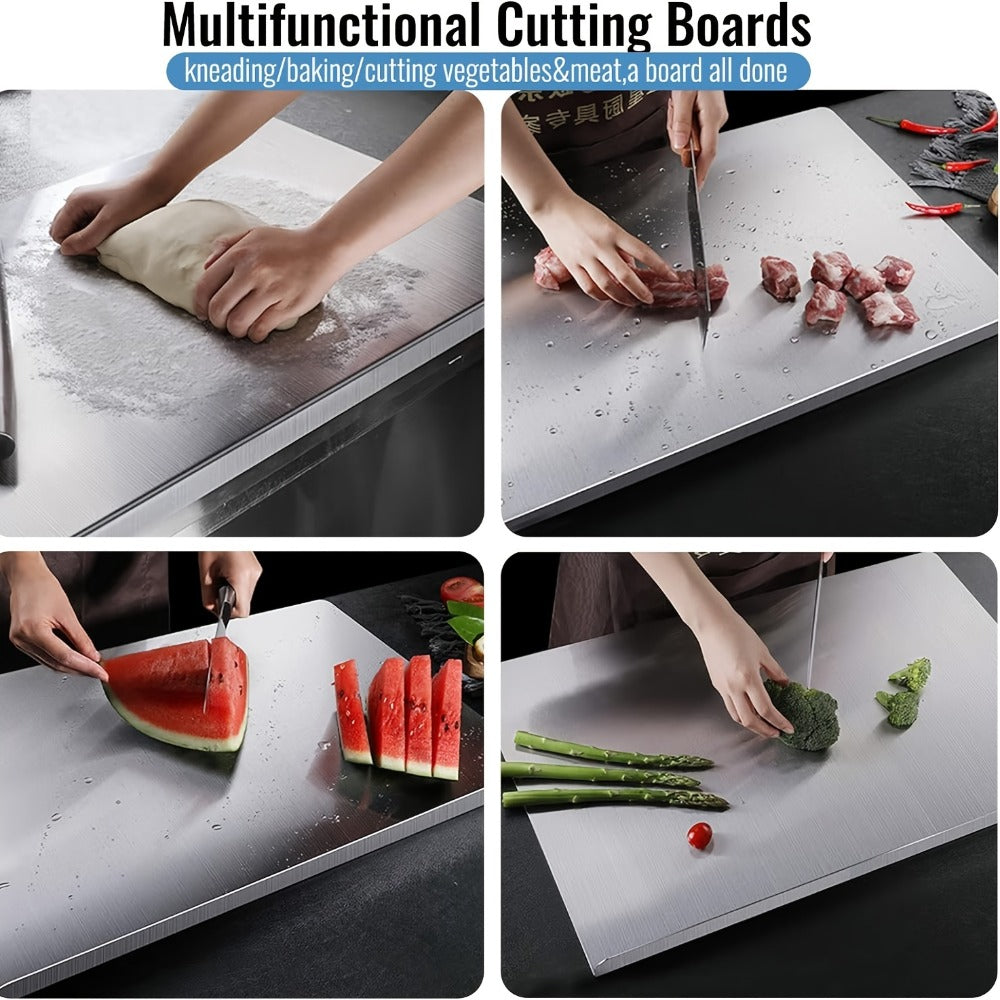 Extra Large Stainless Steel Cutting Board – Multi-Use Kitchen Chopping Board, Easy to Clean & Store, Multiple Sizes