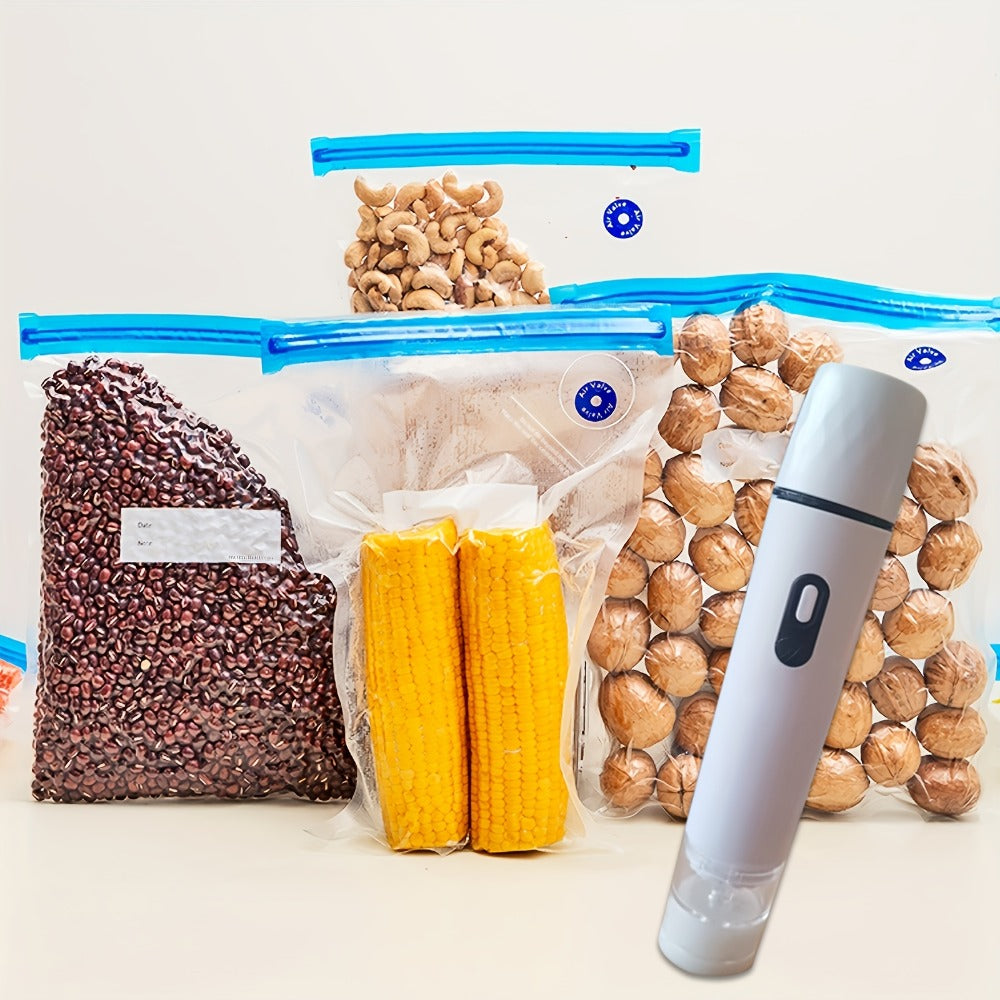 Handheld Vacuum Sealer Machine for Food Storage Portable Food Vacuum Preservation Device with 15 or 30 Vacuum Bags – Powerful Compact Vacuum Sealing Machine for Freshness