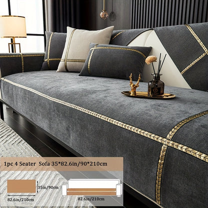 Chenille Sofa Cover Pet-Friendly Slipcover All Season Furniture Protector for Living Room Bedroom Office Couch Cover Multiple Sizes Colors
