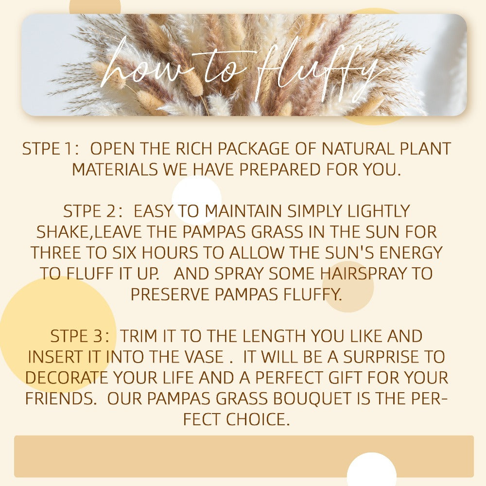 Pampas Grass Decor 120pcs Natural Dried Floral Arrangement Boho Bouquet for Wedding Centerpiece Table Decor Rustic Home Decor Vase Filler Aesthetic Room Decor Bohemian Style