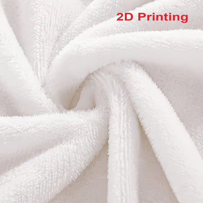 Heart Floral Print Flannel Blanket – 250-300gsm Soft All-Season Throw for Home, Office & Travel, 6 Sizes, Mother's Day Gift