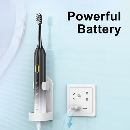 Sonic Electric Toothbrush IPX8 Waterproof USB Rechargeable with 5 Replacement Brush Heads, Smart Timer, Metal Shaft, Couple Design for Adults Men & Women — Black, Green Pink, Pink White