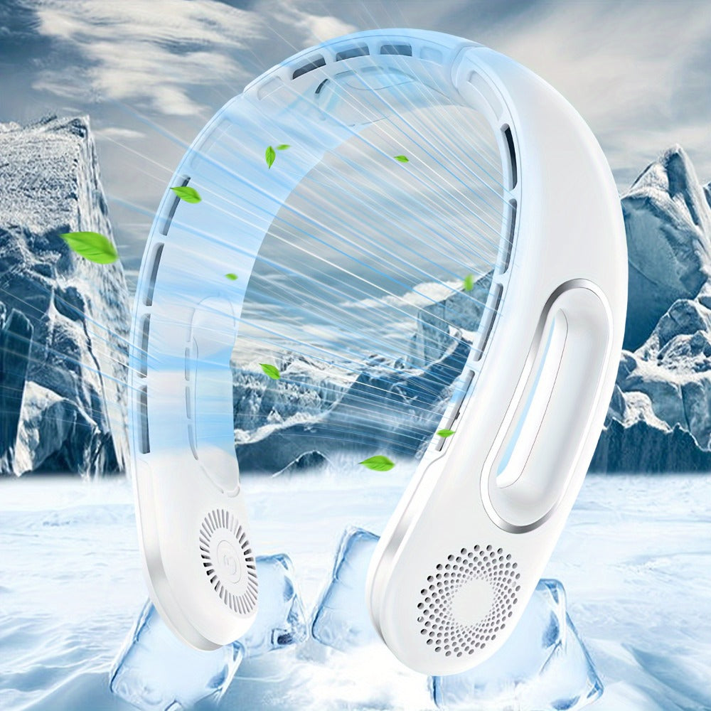 Neck Fan Portable Bladeless 360° Cooling, 16-Hour Battery Life, 4 Speed Settings, USB Rechargeable Hands-Free Wearable Personal Fan for Women and Men, Travel, Office, Outdoor, Camping and Stocking Stuffer