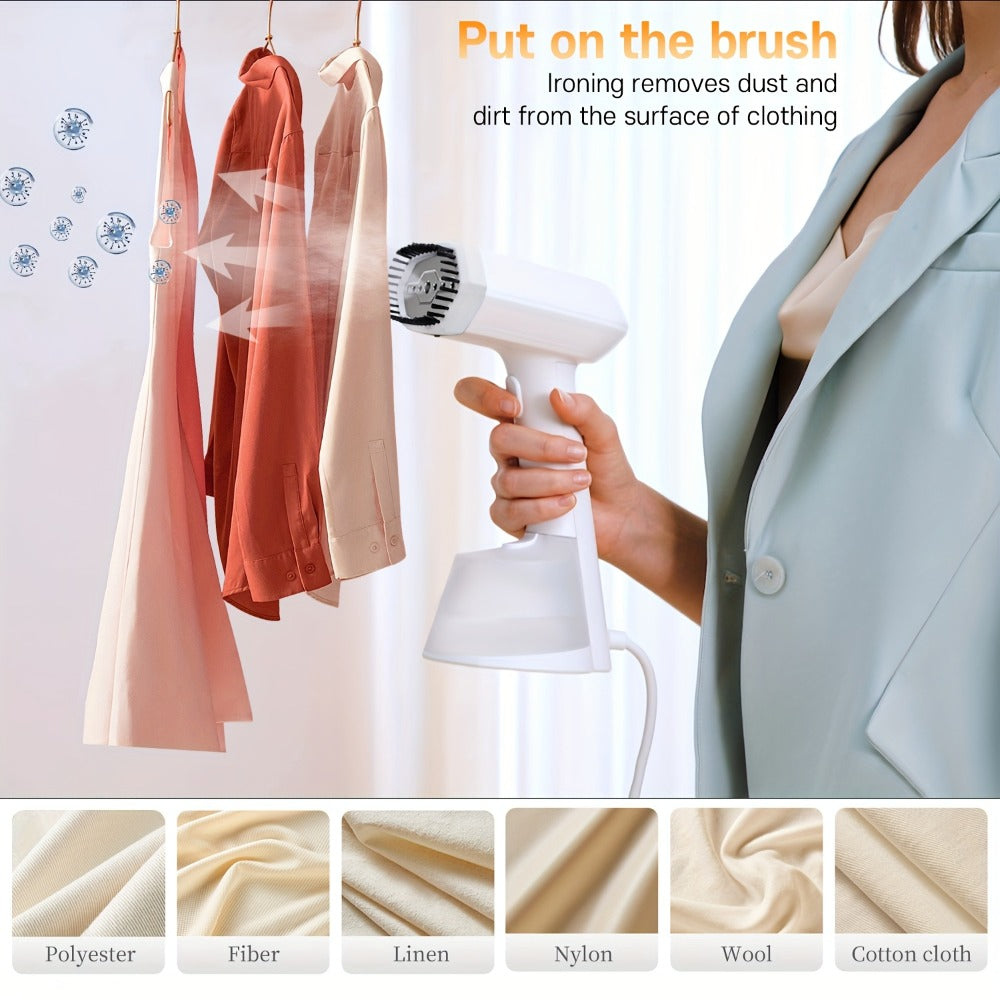 Handheld Garment Steamer for Clothes – Portable Travel Steamer, 15s Fast Heat-Up, 9.47oz Large Water Tank, Wrinkle Remover for Home Office Travel