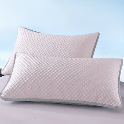 Cooling Pillow Cases 2-Pack 3D Ice Bean Texture – Soft Polyester Pillowcases for Summer | Machine Washable | Cool Sleep Bedroom Pillow Covers | 18.9" x 29.13" | No Insert