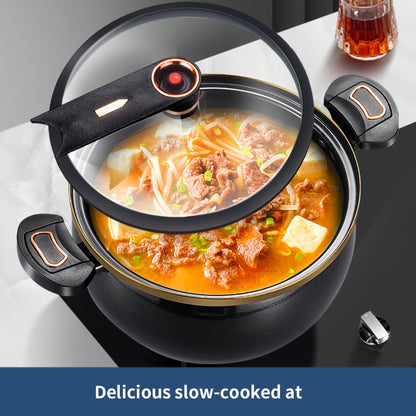8.45QT Non-Stick Ceramic Stockpot with Twist Lock Handle - Induction & Gas Compatible, Cast Iron, Home & Restaurant