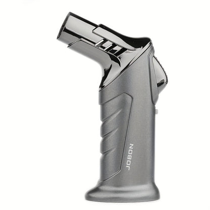 Butane Torch Lighter with Gift Box - Jobon Adjustable Flame Kitchen Torch, BBQ Camping Lighter for Men, Child Safety Lock, Windproof Refillable Jet Flame, Holiday Birthday Gift (Gas Not Included)