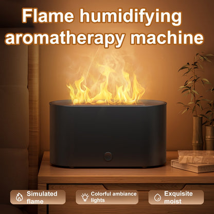 Flame Humidifier USB Mini - 7-Color Flame Atmosphere Light, Aromatherapy & Humidification 2-in-1, 3-Gear Mist Adjustable, Top Fill Design, Romantic Bedroom Decor Night Light, Christmas Gift
