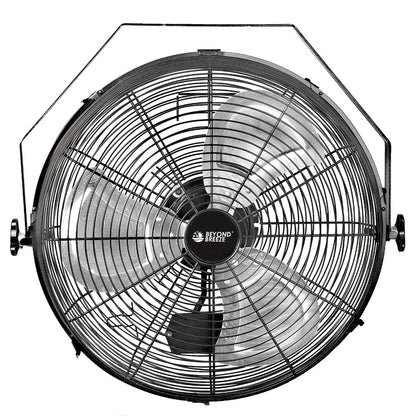 Wall Mounted Fan 18"/16" with 3 Speed Settings – Quiet Heavy Duty Electric Fan for Home, Garage & Industrial Use, Portable Shop Fan with Adjustable Tilt, Black or White