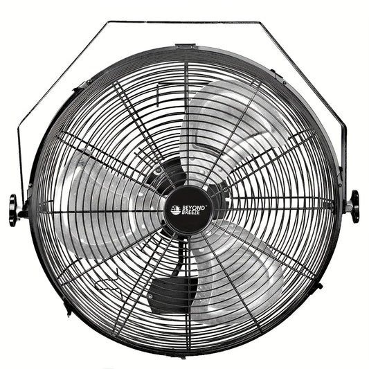 Wall Mounted Fan 18"/16" with 3 Speed Settings – Quiet Heavy Duty Electric Fan for Home, Garage & Industrial Use, Portable Shop Fan with Adjustable Tilt, Black or White