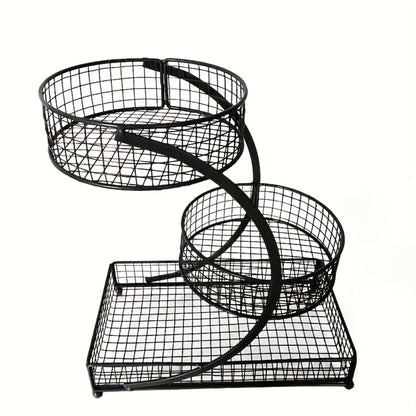 3-Tier Mesh Metal Bathroom Countertop Organizer - No-Installation Makeup Storage Rack, Tiered Vanity Shelf for Lipstick, Brushes & Skincare Bottles, Bronze Finish Space-Saving Cosmetic Organizer