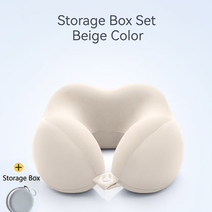 Memory Foam Travel Neck Pillow with Storage Bag – Ergonomic Slow Rebound Support, Machine Washable Cover, for Travel, Office & Napping