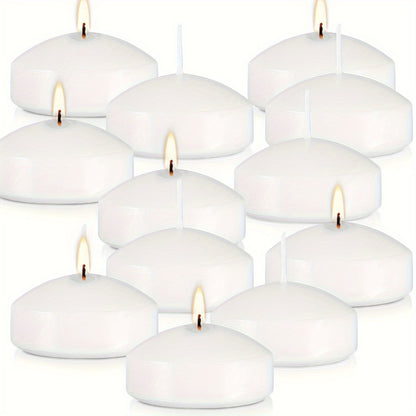 Floating Candles 2 Inch – 50 Pack White Paraffin Wax Candles for Wedding, Birthday, Valentine's Day, Halloween & Christmas Table Centerpiece Decor