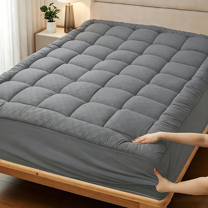 Cooling Mattress Topper Baffle Box Design Overfilled Down Alternative Pillow Top 6-8cm Plush Hotel Quality 8-21 Inch Deep Pocket Twin Full Queen King