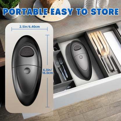 Electric Can Opener One-Touch Automatic – Smooth Edge Battery Operated Handheld Opener for All Can Sizes, Best Kitchen Gadget for Seniors, Arthritis & Weak Hands, Great Gift Idea