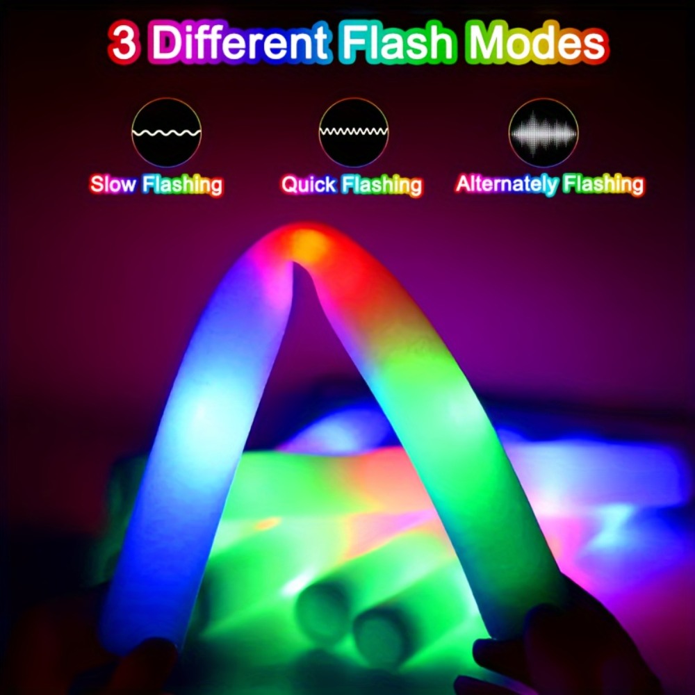 LED Glow Sticks Party Set – Foam Glow Sticks with 3 Light Modes, Glow Glasses, Headbands & Finger Lights for Rave, Wedding, Birthday, Concert, Halloween, Christmas & New Year Party Supplies, 11/36/52pcs