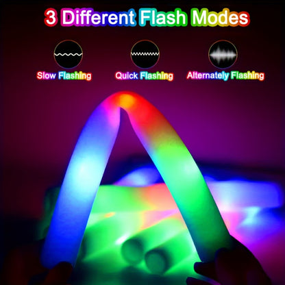LED Glow Sticks Party Set – Foam Glow Sticks with 3 Light Modes, Glow Glasses, Headbands & Finger Lights for Rave, Wedding, Birthday, Concert, Halloween, Christmas & New Year Party Supplies, 11/36/52pcs