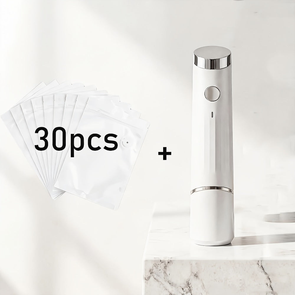 Vacuum Sealer Machine with 10 Reusable Bags – Handheld Food Vacuum Sealer Kit, BPA-Free Seal Bags, Portable Meal Saver for Sous Vide & Freezer Storage