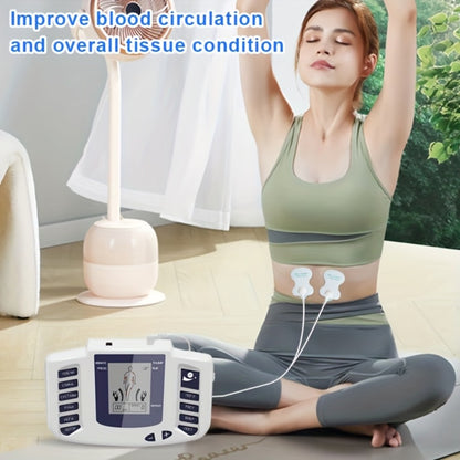 TENS EMS Machine Dual Channel Muscle Stimulator 4 Electrodes 10 Modes 8 Intensity Levels for Back Shoulder Knee Pain Relief Relaxation Exercise Gift