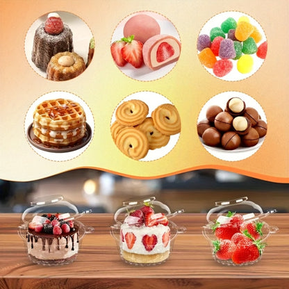 Individual Cupcake Boxes with Dome Lids 80 Pack - Clear Plastic Single Cupcake Containers with Flip Top Closure for Cupcakes Muffins and Pastries, Perfect for Bakery Home Kitchen Party Picnic and Gifting