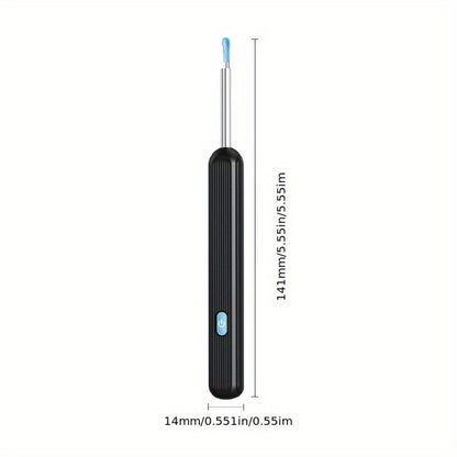 1080P Ear Wax Removal Tool with Camera – Wi-Fi Ear Cleaning Kit with 6 Spoons & Tweezers, Rechargeable, Visual Ear Cleaner for Safe Ear Care at Home
