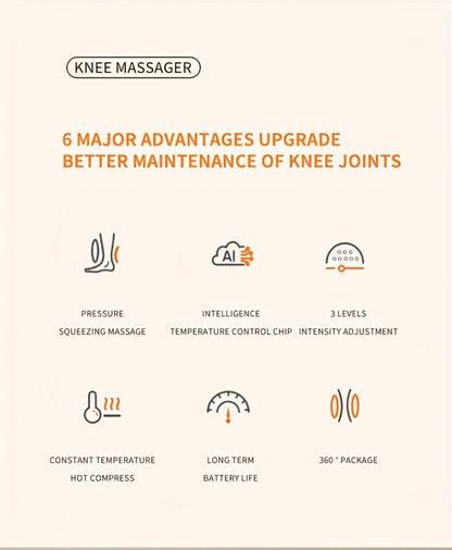 Leg Massager with Heat – Full Leg Air Compression Massager, 4 Modes Wireless Charging, Large Display, Breathable Wrap for Thighs, Shins, Knees, Ankles & Feet, Relief for Swelling, Circulation & Fatigue