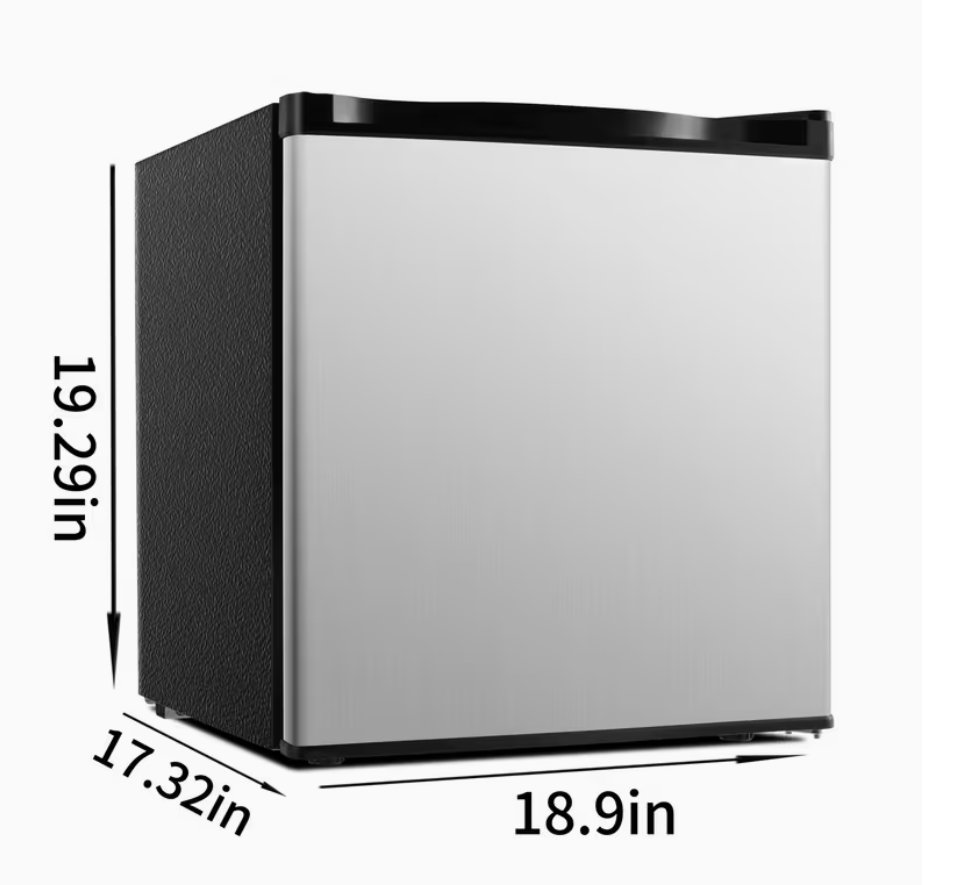 Mini Fridge with Freezer 1.7/3.5 Cu.Ft - Compact Refrigerator with Adjustable Thermostat, Energy Saving, Quiet 38dB, Perfect for Dorm, Bedroom, Apartment, Office & Home Use