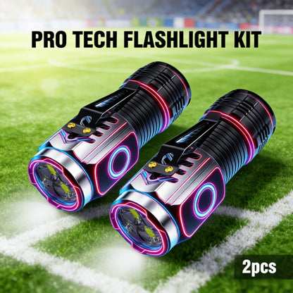 High-Intensity Flashlight 4pcs Set - Ultra Bright Rechargeable Zoomable Handheld Flashlight with Magnetic Base Adjustable Beam Multiple Modes Portable Work Light for Camping Fishing Outdoor Emergency