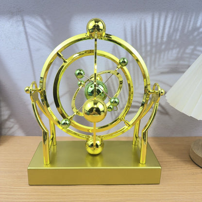 Perpetual Motion Pendulum Desk Decor - Cosmic Swing Solar System Planets Atomic Model Science Demonstration Self-Running No Battery Office Home Physics Gift