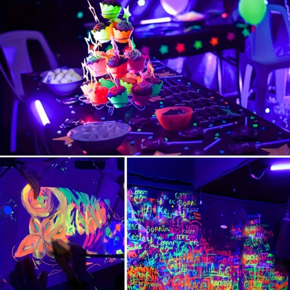 UV Black Light Bar 40 LED 385-400nm USB Plug 3 Modes Portable Blacklight for Glow Party Body Paint Fluorescent Poster Halloween Christmas Decor