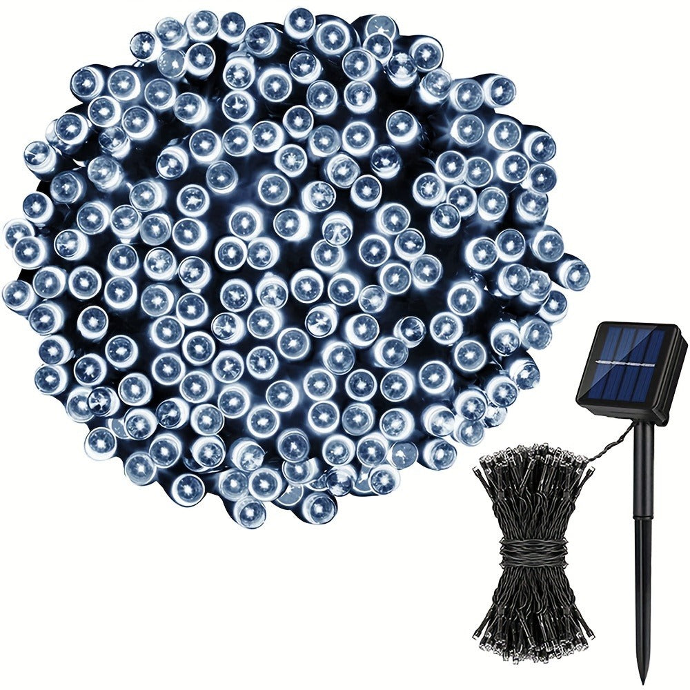 Solar LED Fairy String Lights IP65 Waterproof – 40FT or 80FT with 8 Lighting Modes for Independence Day, Christmas, Wedding, Garden & Yard – White, Warm White, Multi Color, Purple, Orange & Blue