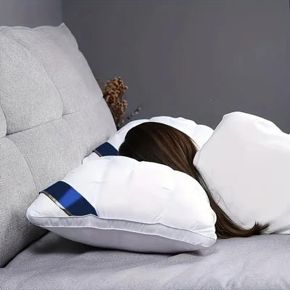Hotel Quality Pillow Soft Polyester Fiber Deep Sleep Neck Support - No Collapse All Season Machine Washable Satin Cover Zipper Closure White Grey 1pk 4pk Bed Pillow for Home Hotel Bedroom