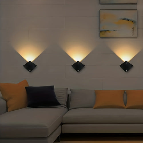 Magnetic LED Motion Sensor Wall Light USB Rechargeable – Wireless Night Light for Hallway, Stairs, Bedroom & Kitchen in White or Warm Light (1, 2 or 4 Pack)