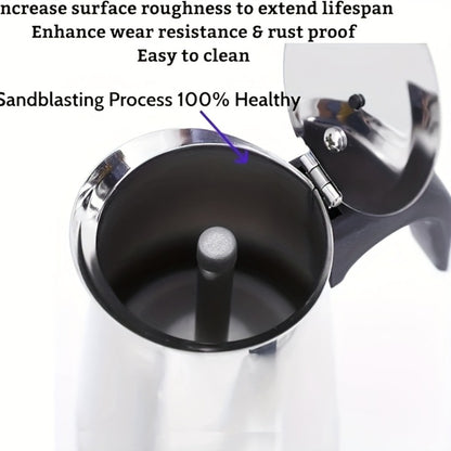 Moka Pot Stovetop Espresso Maker Stainless Steel Induction Compatible 2 4 6 9 12 Cup Italian Coffee Maker with Reusable Filter for Cuban Greek Coffee