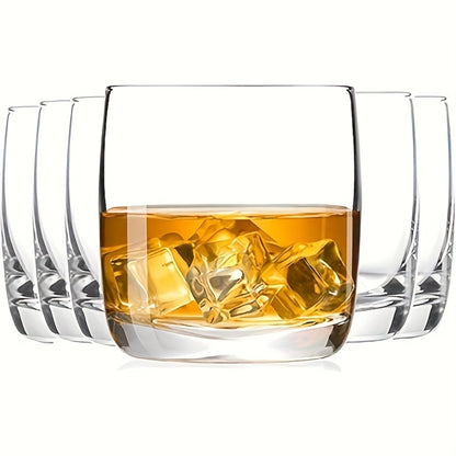 Whiskey Glasses Set of 6 – Premium Crystal Bourbon Rocks Glasses 10.5oz, Clear Drinking Glasses for Scotch Cocktail Whisky Juice, Dishwasher Safe Glassware, Father's Day Gift for Men Dad