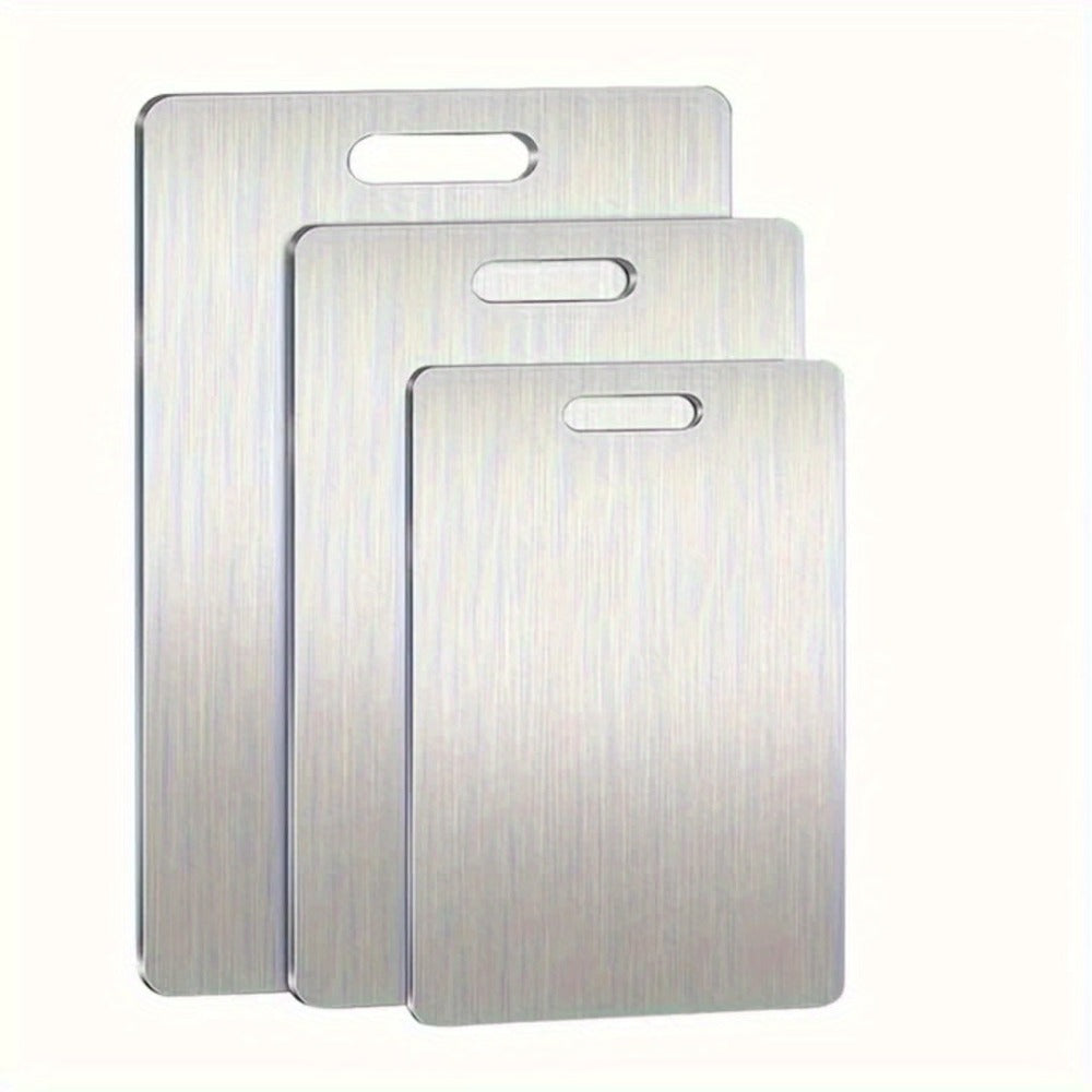 Stainless Steel Cutting Board Set of 3 – Durable BPA-Free Kitchen Cutting Boards, Rust-Resistant & Easy to Clean, Space-Saving Nested Design for Meat, Vegetables & Food Prep