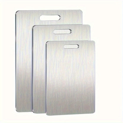 Stainless Steel Cutting Board Set of 3 – Durable BPA-Free Kitchen Cutting Boards, Rust-Resistant & Easy to Clean, Space-Saving Nested Design for Meat, Vegetables & Food Prep