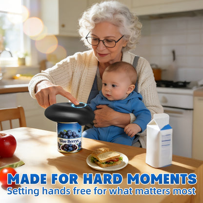 Electric Can Opener One-Touch Automatic – Smooth Edge Battery Operated Handheld Opener for All Can Sizes, Best Kitchen Gadget for Seniors, Arthritis & Weak Hands, Great Gift Idea