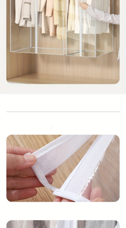 Clear Hanging Garment Bag PVC Zipper Dustproof Closet Organizer for Coats Suits Dresses - Transparent Wardrobe Protector Storage Cover Multiple Sizes