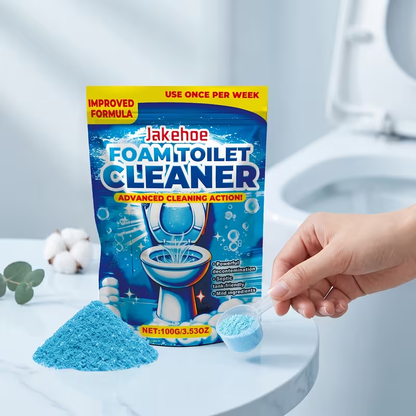Toilet Cleaning Powder with Foam – Odor Removal, Stain Dissolving & Pipe Unclogging Bathroom Cleaner