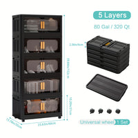Black 5-Tiers Large Size 24in