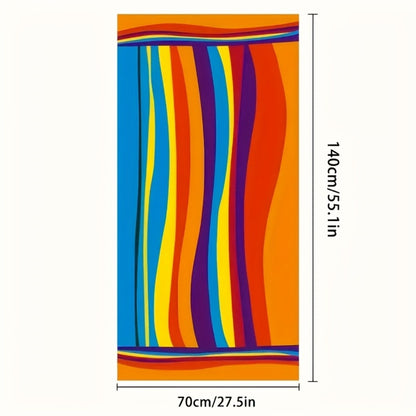 XL Bath Towel Extra Large 70x31 Inch Ultra Soft Absorbent Quick Dry Microfiber Shower Towel Striped Tropical Home Hotel Bathroom