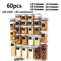New Style--60pcs (30 lids+30 containers)