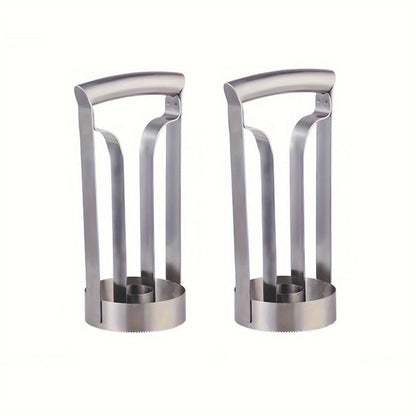 Pineapple Corer Slicer Stainless Steel – Easy One-Step Pineapple Cutter with Comfortable Grip for Home Kitchen Restaurant Use, Removes Core & Slices into Rings (1pc / 2pcs)