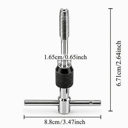 Tap and Die Set Metric – 12-Piece & 40-Piece M3-M12 Thread Plug Straight Taper with Pitch Calipers & Wrench, Internal & External Threading Tool Kit for Metal, DIY & Home Repair