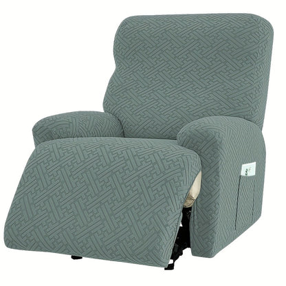 Stretch Recliner Slipcover with Pocket | All-Season 95% Polyester Spandex, All-in-One Recliner Chair Cover, Removable Washable Soft, Living Room Home Decor, 9 Colors