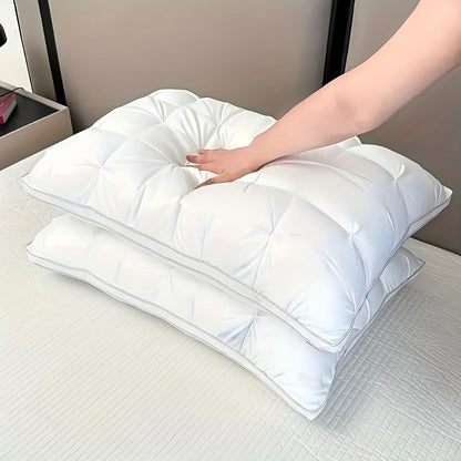 Hotel Quality Bed Pillows Ultra Soft Polyester Fill for Side Back Stomach Sleepers Machine Washable Luxury Sleep Pillow Set