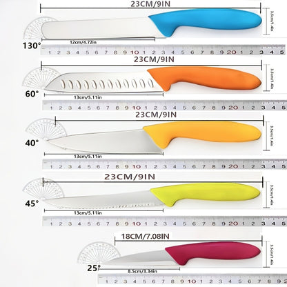 5-Piece Paring Knife Set Ultra Sharp German Steel Kitchen Knives PP Ergonomic Handle Fruit Vegetable