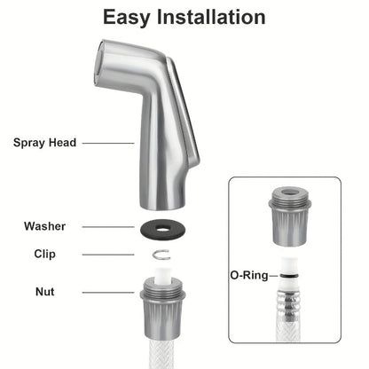 Kitchen Sink Side Sprayer Head Universal Replacement – Quick Connect Pull-Out Faucet Nozzle, Fits Kohler Delta Moen Oakbrook Glacier Bay & Most Spray Hoses, Scratch-Resistant ABS Chrome Finish